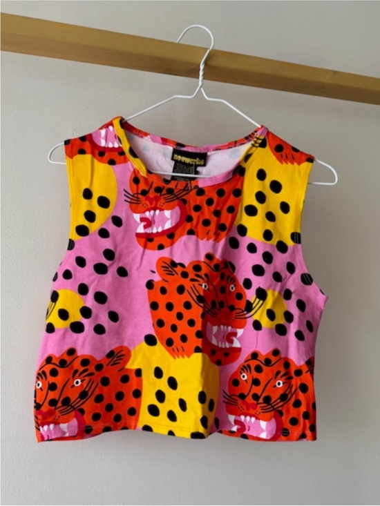 Nooworks Tops - Nooworks Micotti Cat Tiger Crop Tank Top